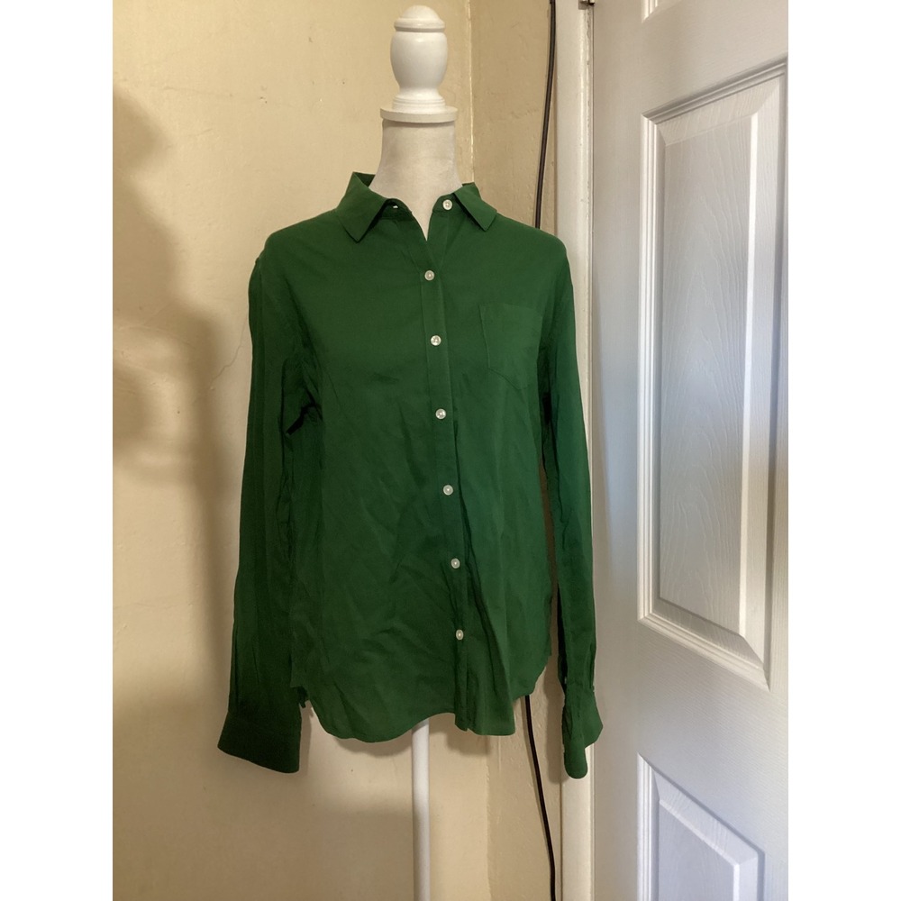 Birds of Paradis by Trovata Green Cotton Viscose Button Down Shirt XS